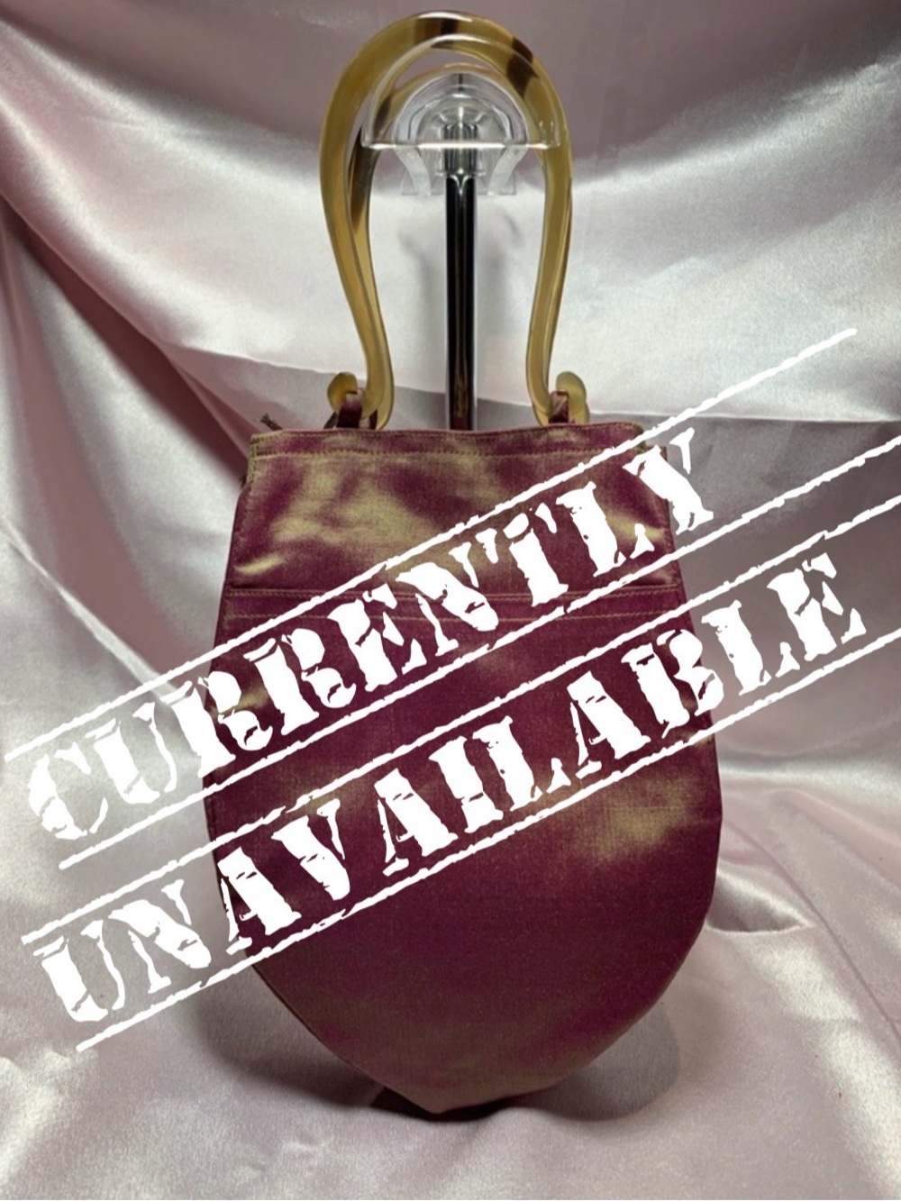 Iridescent Mini Bag with genuine Horn Handles